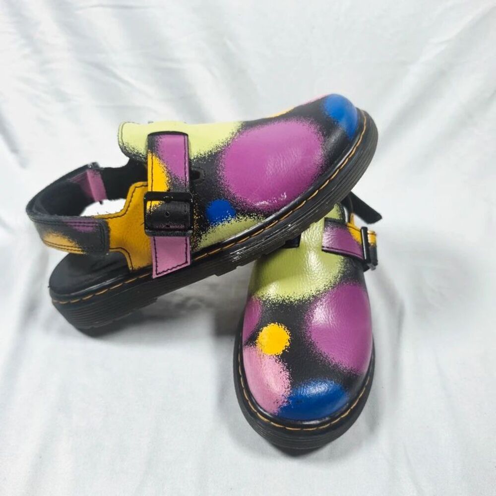 Dr Martens Jorgie Y Multi Haze Slingback Mule Girl Size 3